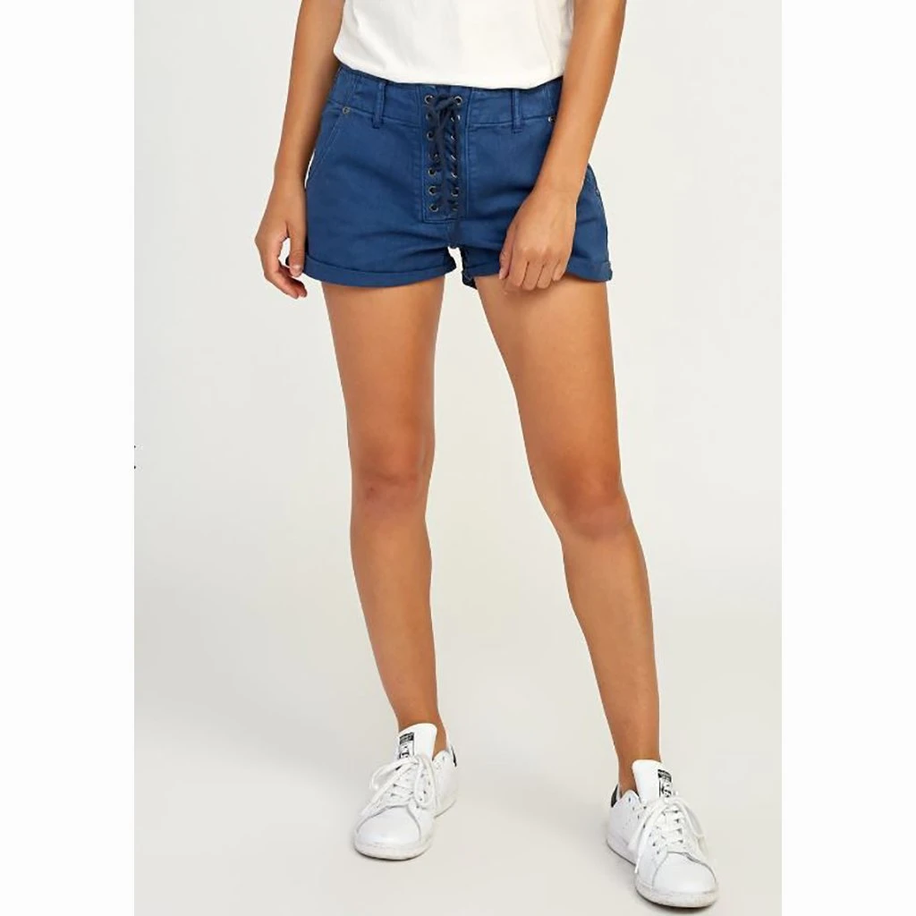 RVCA Valley Twill Lace Up In Navy Blue Shorts 3 RVCA Valley Twill Lace Up In Navy Blue Shorts