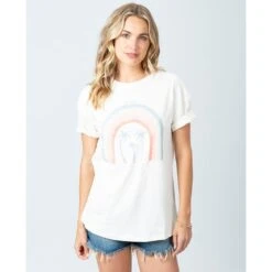 Rip Curl WoHawaiian Rainbow Boy Tee Shirt In White