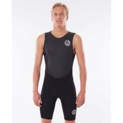 Rip Curl Dawn Patrol Short John In Black Wetsuit