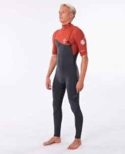 Rip Curl E-Bomb Zip Free Short Sleeve Fullsuit In Terracotta Wetsuit