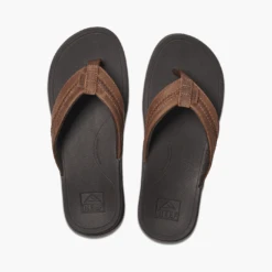 Reef Leather Ortho Bounce Coast In Brown Sandals