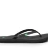 Sanuk Yoga Joy In Black Sandals -Tide And Style HS1589919038