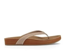 Sanuk She Loungy Leather In Natural (Nat) Sandals