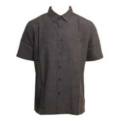 Quiksilver Centinela 4 In Black Woven Shirt