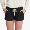 Roxy Oceanside Linen In Black Shorts