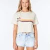 Rip Curl WoGolden Days Crop Tee Shirt In White -Tide And Style HS1597866029