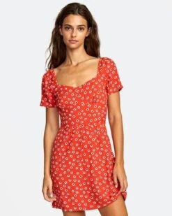 RVCA Fenced In Paprika Dress