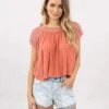 Rip Curl Alana Top In Canyon Rose Shirt -Tide And Style HS1600722887