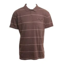 RVCA PTC Stripe Polo In Black