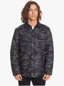 Quiksilver Broken Nose Quilted In Black Jacket