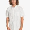 Quiksilver Desert Bush In White Woven Shirt