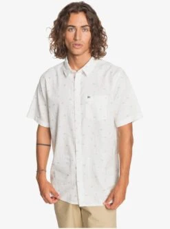 Quiksilver Desert Bush In White Woven Shirt
