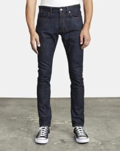 RVCA Denim Rockers Skinny Fit In Dark Indigo (Dki)