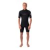 Rip Curl Dawn Patrol Short Sleeve Springsuit Chest Zip In Black Wetsuit -Tide And Style HS1604964453