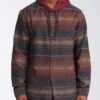 Billabong Baja Flannel Hoody In Asphalt (Alt) Sweatshirt -Tide And Style HS1606155079