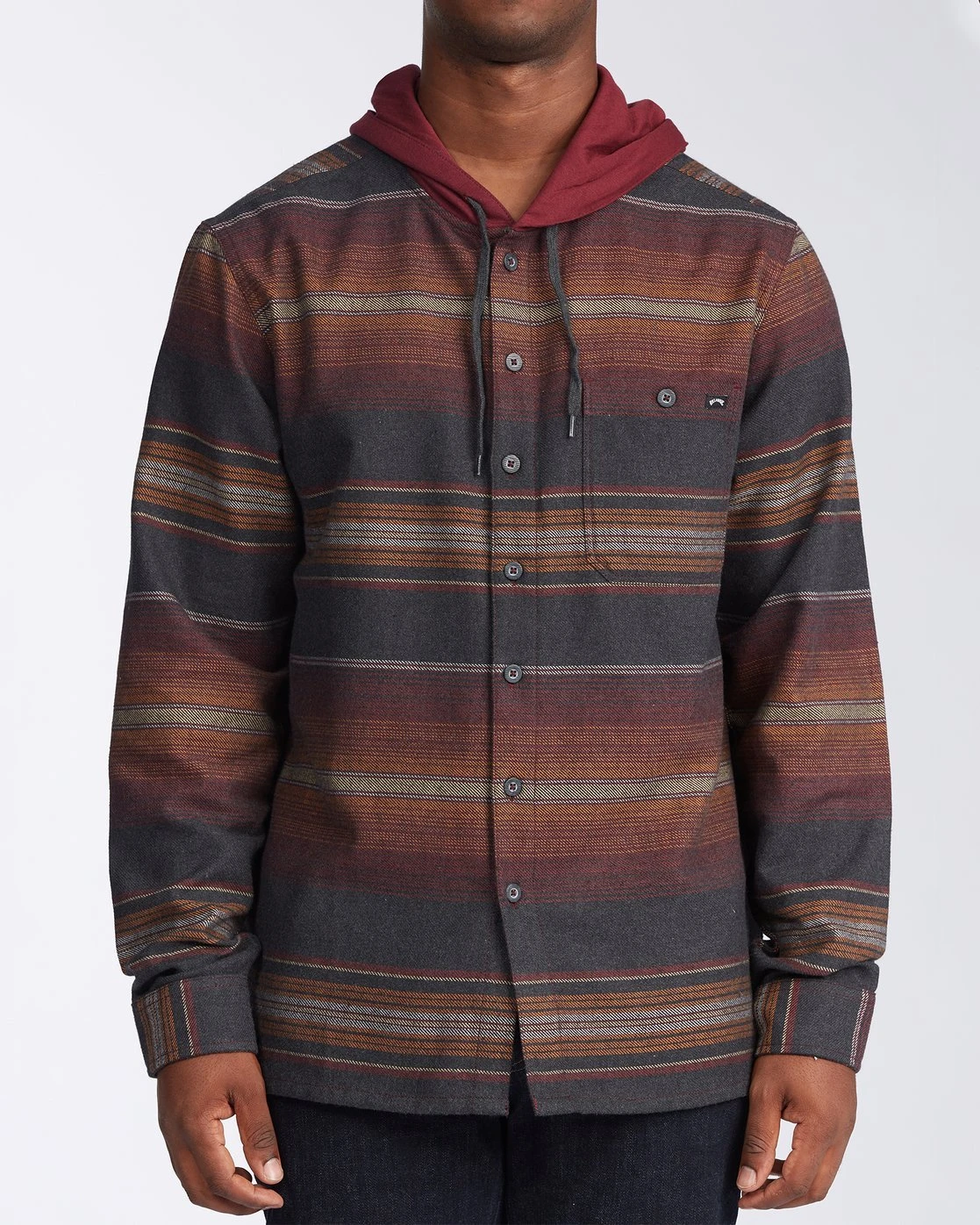 Billabong Baja Flannel Hoody In Asphalt (Alt) Sweatshirt 3 Billabong Baja Flannel Hoody In Asphalt (Alt) Sweatshirt
