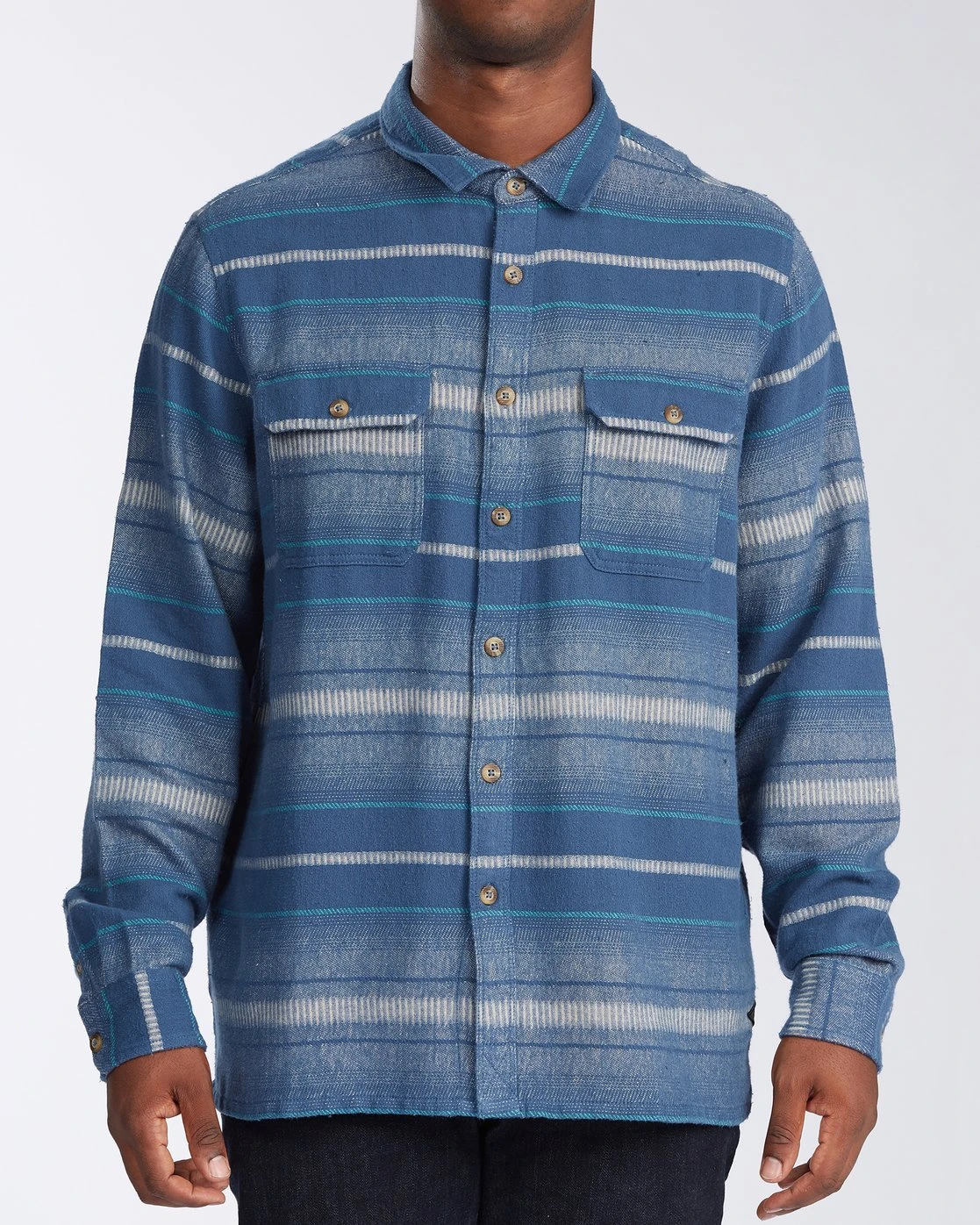 Billabong Offshore Long Sleeve Flannel In Blue Shirt 3 Billabong Offshore Long Sleeve Flannel In Blue Shirt