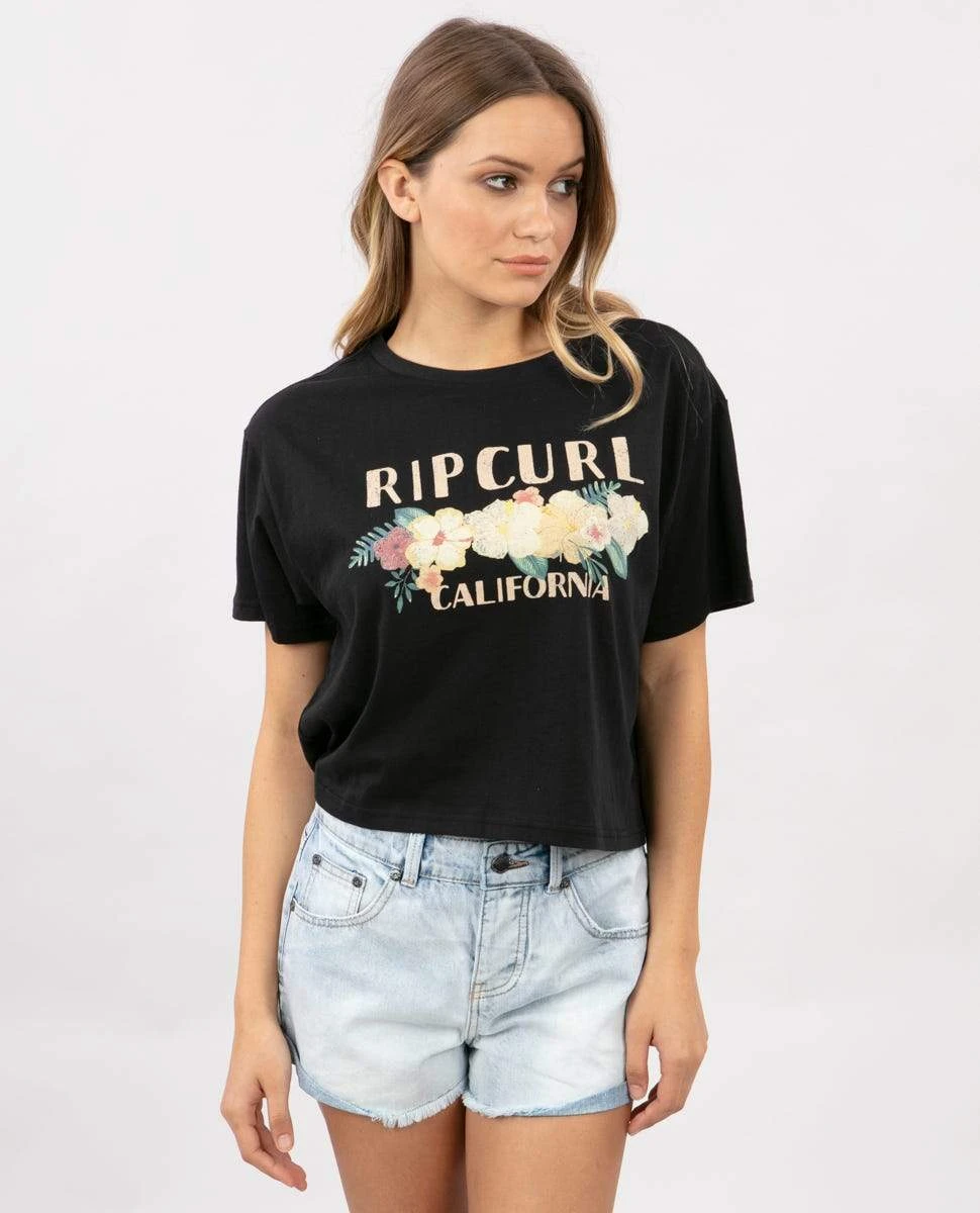 Rip Curl California Super Bloom Crop In Black Shirt 3 Rip Curl California Super Bloom Crop In Black Shirt