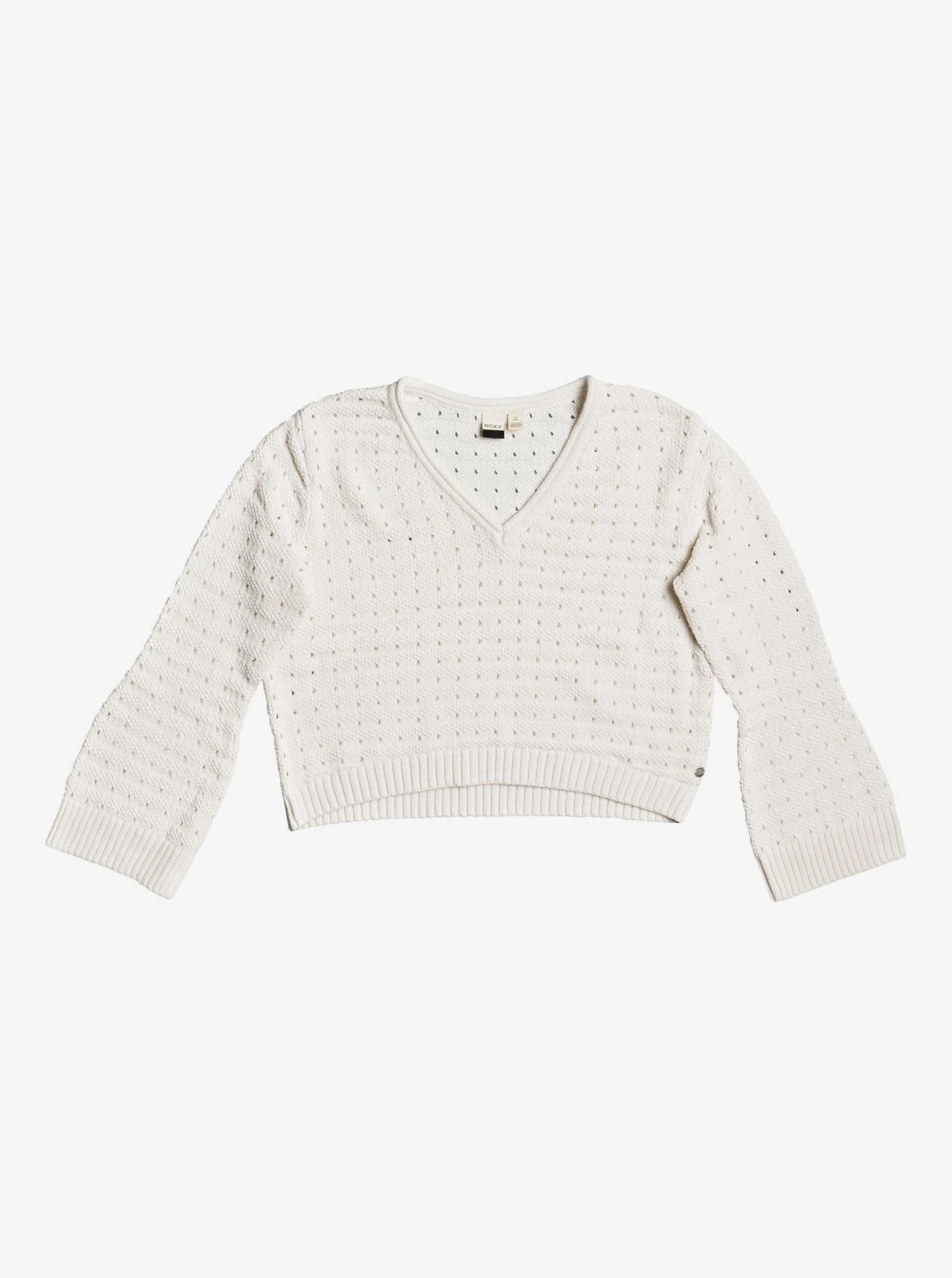 Roxy Do You Good VNeck Jumper In White Sweater 3 Roxy Do You Good VNeck Jumper In White Sweater