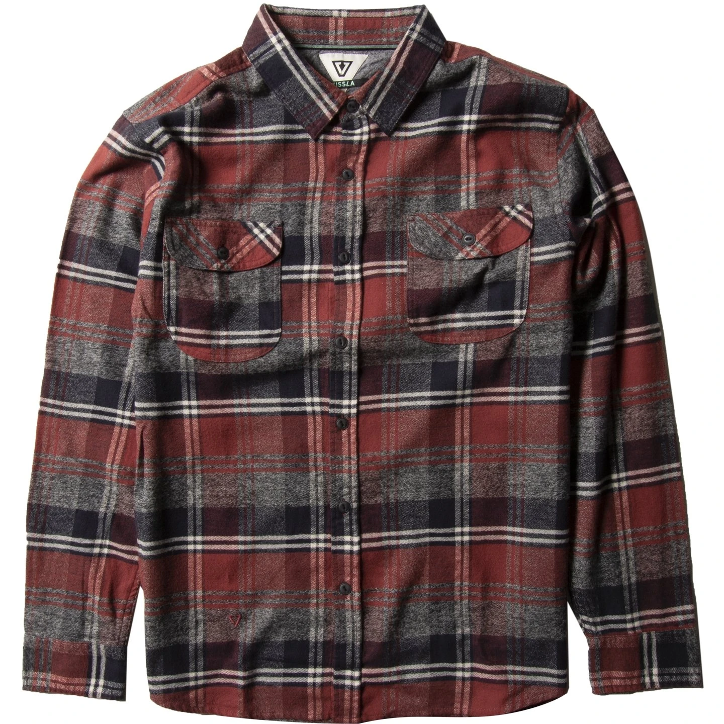 Vissla Central Coast Flannel In Blood 2 (Bo2) Woven Shirt 3 Vissla Central Coast Flannel In Blood 2 (Bo2) Woven Shirt