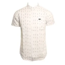 RVCA That'll Do Dobby In White Woven Shirt