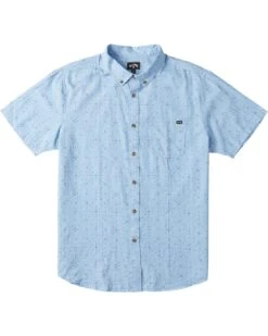 Billabong Sundays Mini In Light Blue Woven Shirt