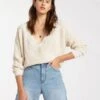 Billabong Bring It In White Sweater -Tide And Style HS1610670811