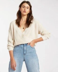 Billabong Bring It In White Sweater