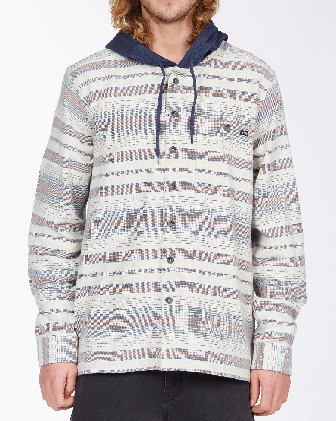 Billabong Baja Hooded Flannel In Stone (Stn) Shirt 3 Billabong Baja Hooded Flannel In Stone (Stn) Shirt