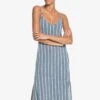 Roxy Promised Land Strappy In Mood Indigo Will Stripes (Bsp4) Dress -Tide And Style HS1611623817