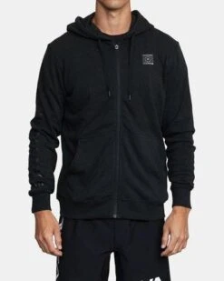 RVCA Swift Zip Up Hoodie Box In Black Sweatshirt