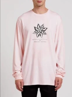 Volcom Burch Long Sleeve In Pink Shirt