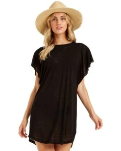 Billabong Out For Waves Cover Up In Black Dress
