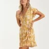 Billabong Wrap And Roll In Gold Dress 2 Billabong Wrap And Roll In Gold Dress -Tide And Style HS1612214602