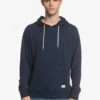 Quiksilver Essentials Organic Hoodie In Navy Blue Blazer (Byj0) Sweatshirt -Tide And Style HS1613089351
