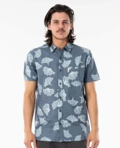 Rip Curl Saltwater Culture In Washed Navy Blue 9741 Woven Shirt