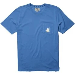 Vissla Flying Scoundrels Pocket Tee Shirt In Blue