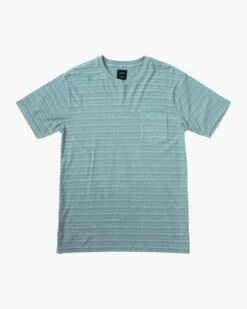 RVCA PTC Texture Stripe In Blue Shirt