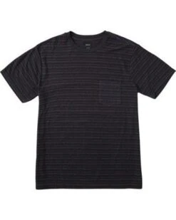 RVCA PTC Texture Stripe In Black Shirt