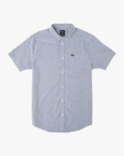 RVCA That'll Do Stretch In Blue Woven Shirt