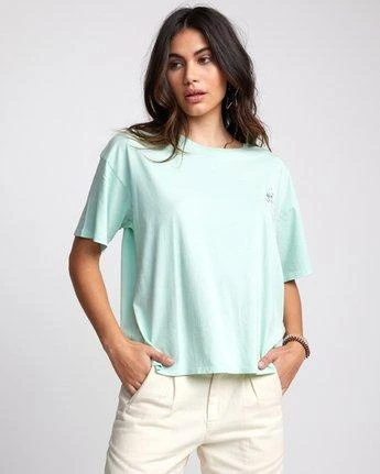 RVCA Petite Rose In Mint Shirt 3 RVCA Petite Rose In Mint Shirt