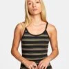 RVCA Distance Stripe In Black Tank Top -Tide And Style HS1615600860