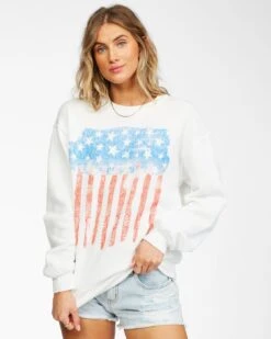 Billabong Best Of Times In Salt Crystal Sweatshirt