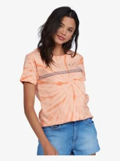 Roxy Palm Stripe In Coral Shirt