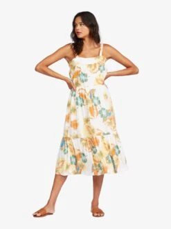 Roxy Think Of Me Midi In White Dress