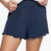 Roxy Cozy Day Rib Knit Lounge In Mood Indigo Shorts -Tide And Style HS1618850020