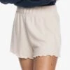 Roxy Cozy Day Rib Knit Lounge In Tapioca Shorts -Tide And Style HS1618850022