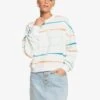 Roxy Bay Rolling In White Sweatshirt 2 Roxy Bay Rolling In White Sweatshirt -Tide And Style HS1618850865