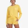 Roxy Check Out Sweat Shorts In Banana Cream Shorts -Tide And Style HS1618863588