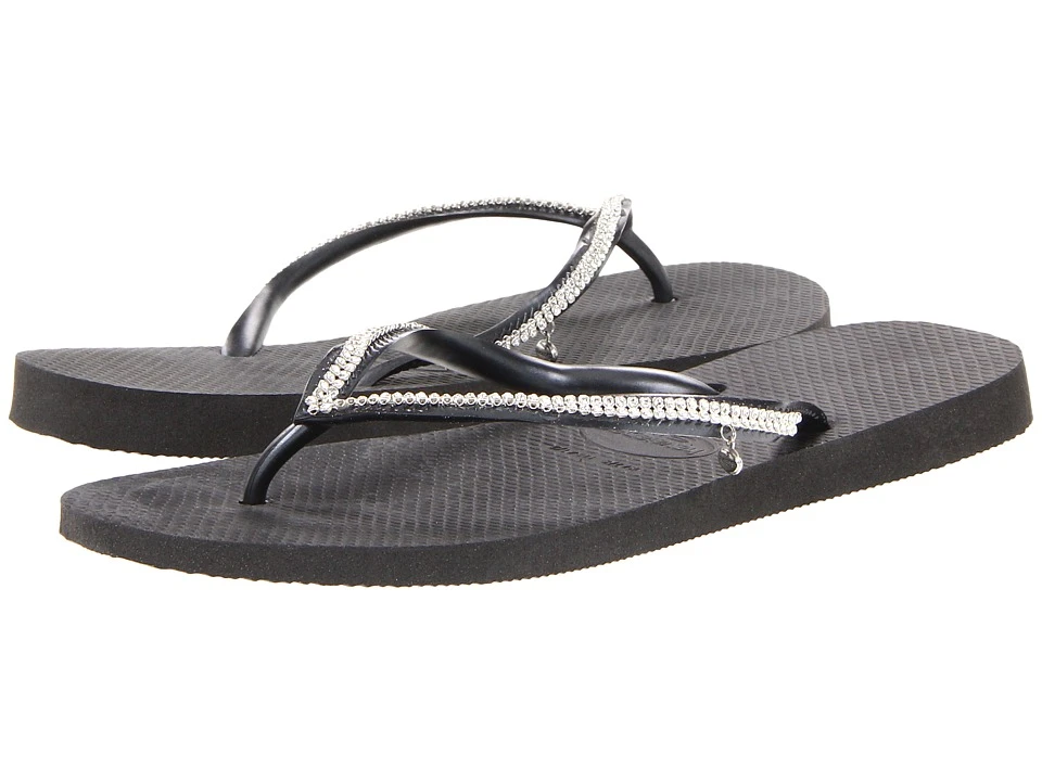 Havaianas Slim Crystal Mesh II Flip Flops (black) 3 Havaianas Slim Crystal Mesh II Flip Flops (black)
